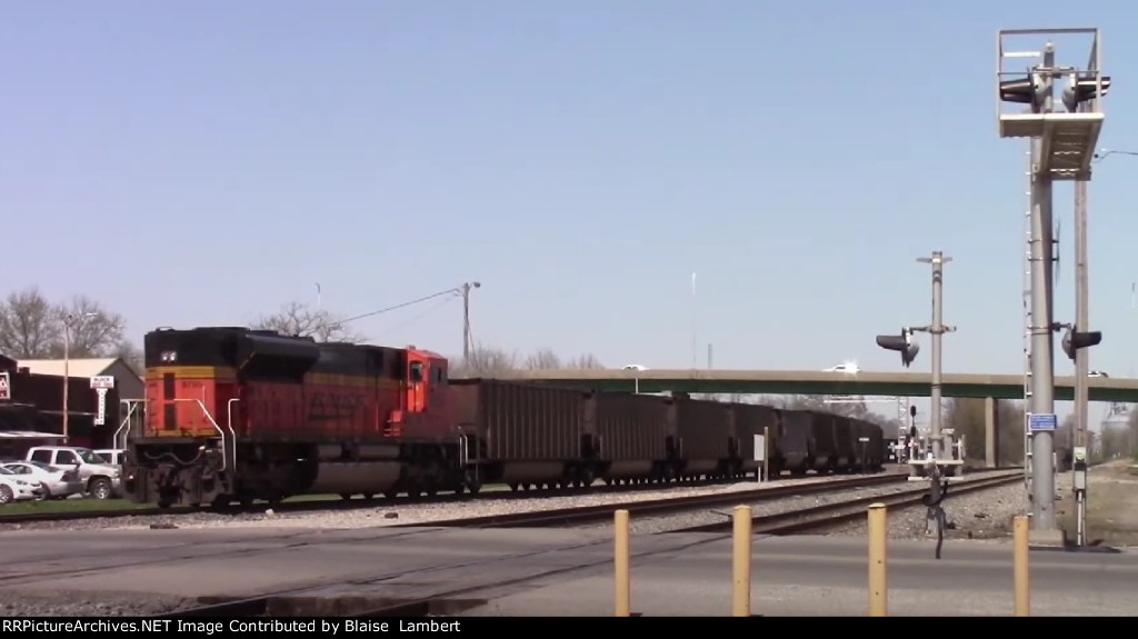 BNSF coal train DPU